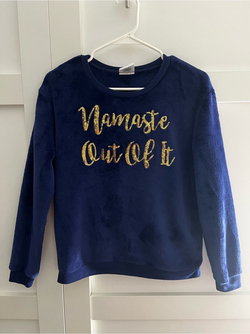 Cold Crush Navy Blue "Namaste Out Of It" Long Sleeve Top
